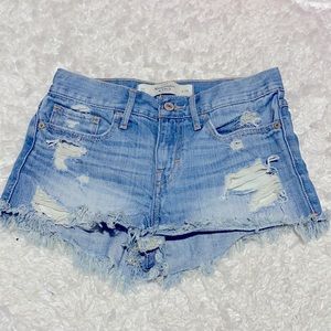 Abercrombie and Fitch - Distressed Jean Shorts - Size 00